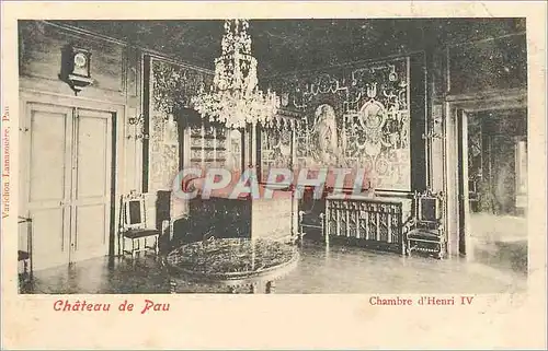 Ansichtskarte AK Chateau de Pau Chambre d'Henri IV