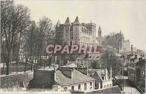 Cartes postales Pau Le Chateau Vue Prise du Parc