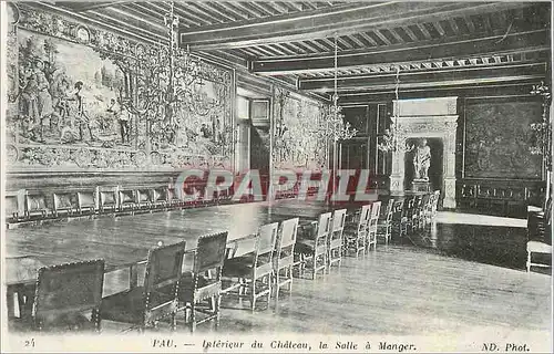 Cartes postales Pau Interieur du Chateau La Salle a Manger