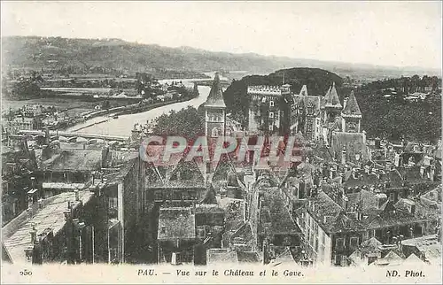 Cartes postales Pau vue sur le Chateau et le Gave