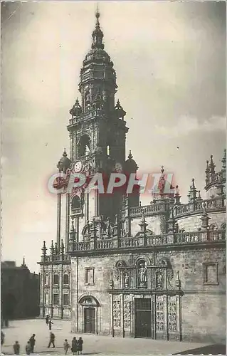 Moderne Karte Santiago de Compostela Cathedrale Tour de l'Horloge et Porte Sainte