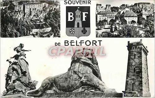 Moderne Karte Souvenir de Belfort Lion