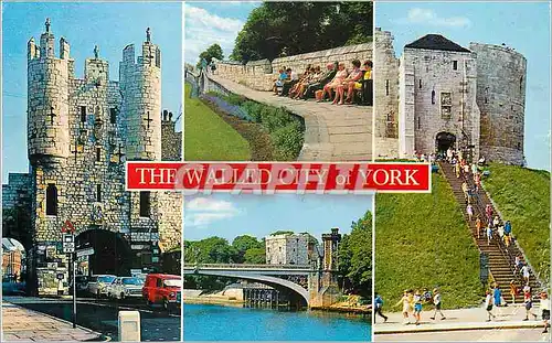 Cartes postales moderne The Walled City of York City Wall Micklegate Cliffords Tower Lendal Bridge