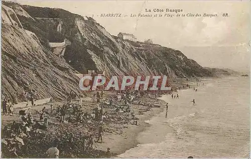 Ansichtskarte AK Biarritz La Cote Basque Les Falaises et la Plage de la Cote des Basques