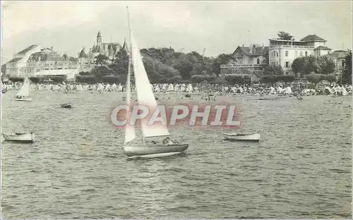 Moderne Karte Arcachon Cote d'Argent Voiliers dans le Bassin