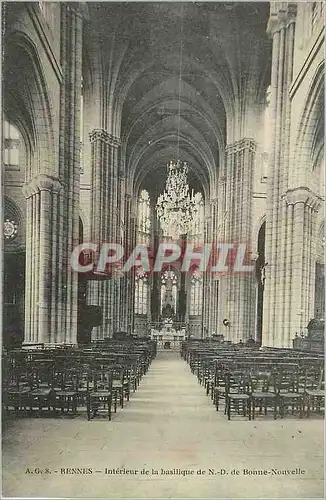 Ansichtskarte AK Rennes Interieur de la Basilique de N D de Bonne Nouvelle