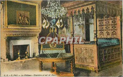 Cartes postales Pau Le Chateau Chambre ou est ne Henri IV