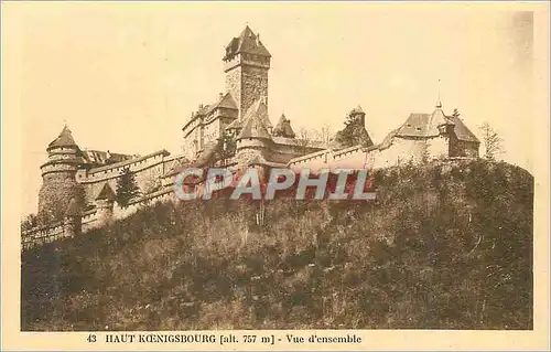 Cartes postales Haut Koenigsbourg (alt 757 m) Vue d'Ensemble