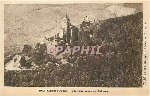 Ansichtskarte AK Hoh Koenigsbourg Vue Rapprochee du Chateau