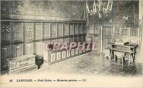 Ansichtskarte AK Langeais Petit Salon Boiseries Peintes