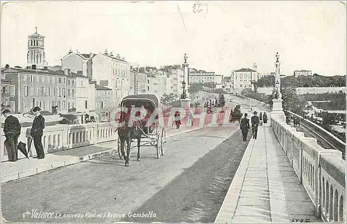 Cartes postales Valence Le Nouveu Pont et l'Avenue Gambetta