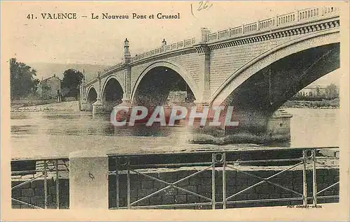 Cartes postales Valence Le Nouveu Pont et Crussol