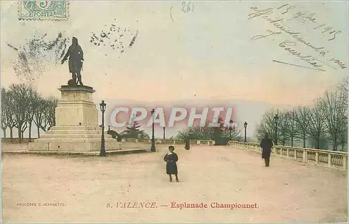 Cartes postales Valence Esplanade Championnet