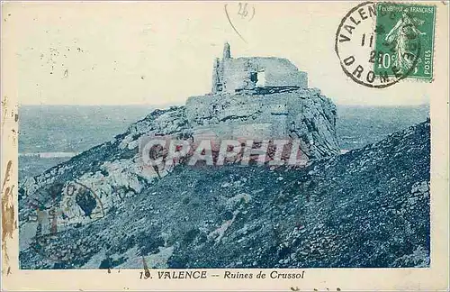 Cartes postales Valence Ruines de Crissol