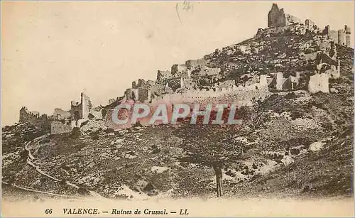 Cartes postales Valence Ruines du Crussol