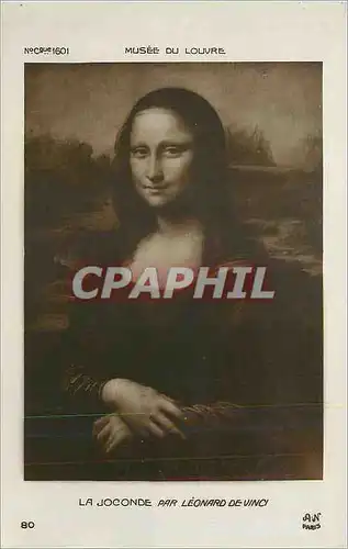 Cartes postales Musee du Louvre La Joconde par Leonardo de Vinci