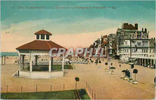 Cartes postales Malo les Bains La Digue et la Kiosque a Musique
