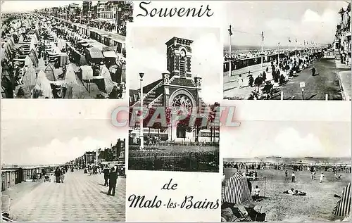 Moderne Karte Souvenir de Malo Les Bains