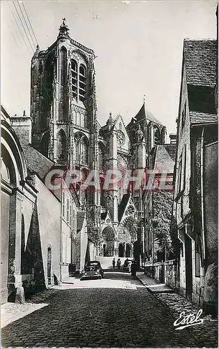 Moderne Karte Bourges La Cathedrale st Etienne vue de la Rue Porte Jaune