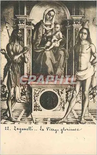 Cartes postales Zaganelli la Vierge Glorieuse
