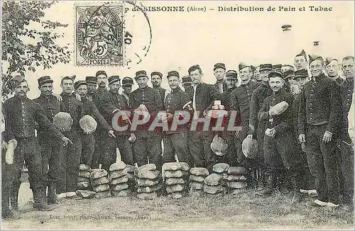 Cartes postales moderne Sissonne (Aisne) Champagne Distribution de Pain et Tabac Militaria