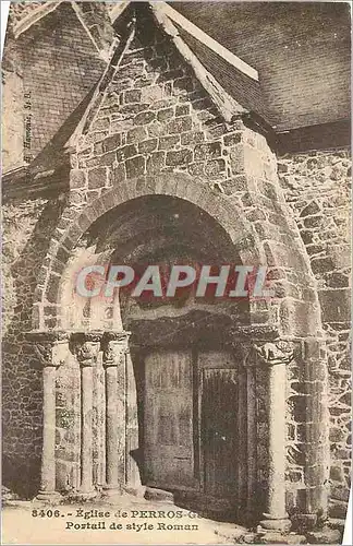 Cartes postales Eglise de Perros Portail de Style Roman