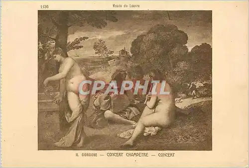 Cartes postales Musee du Louvre Giorgione Concert Champetre Concert