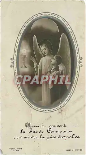 Chromo Recevoir souvent la Sainte Communion c'est Meriter les Joies Eternelles