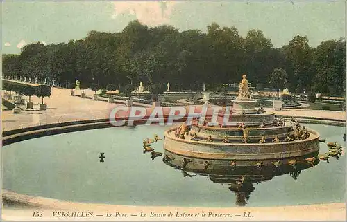 Ansichtskarte AK Versailles le Parc le Bassin de Lafoue et le Parterre