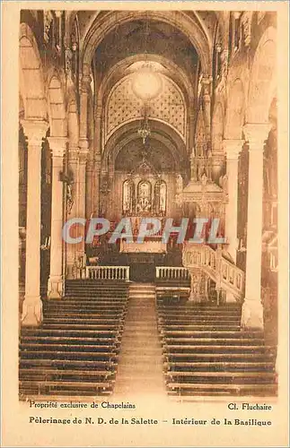 Cartes postales Pelerinage de N D de la Salette Interieur de la Basilique