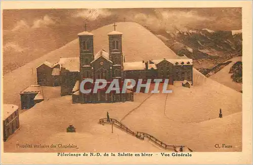 Cartes postales Pelerinage de N D de la Salette en Hiver Vue Generale