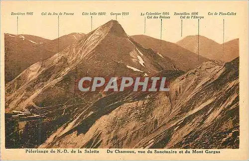 Cartes postales Pelerinage de N D de la Salette du Chamoux vue du Sanctuaire et du Mont Gargas