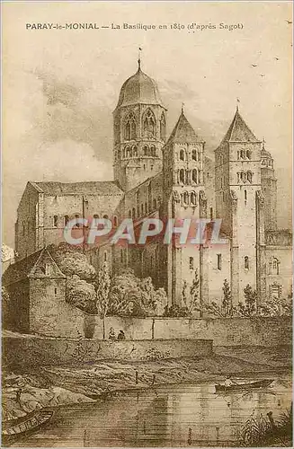 Ansichtskarte AK Paray le Monial la Basilique en 1840 (d'apres Sagot)