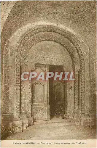 Ansichtskarte AK Paray le Monial Basilique Porte Romane des Cloitres