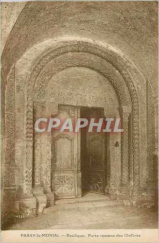Cartes postales Paray le Monial Basilique Porte Romane des Cloitres