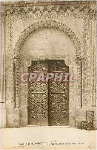 Ansichtskarte AK Paray le Monial Porte Laterale de la Basilique