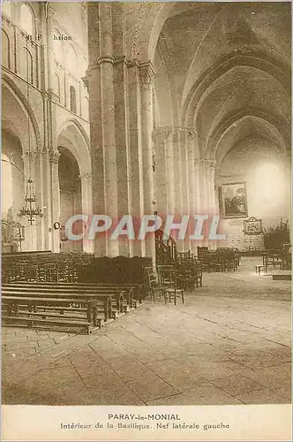 Ansichtskarte AK Paray le Monial Interieur de la Basilique Nef Laterale Gauche