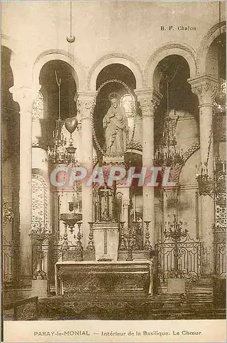 Cartes postales Paray le Monial Interieur de la Basilique le Choeur