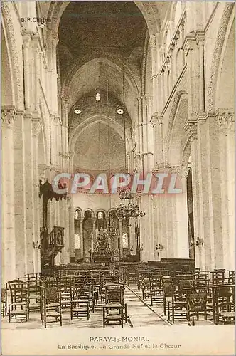 Cartes postales Paray le Monial la Basilique la Grande Nef et le Choeur