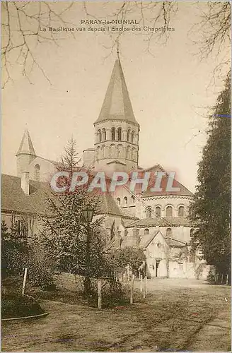 Cartes postales Paray le Monial la Basilique vue depuis l'Enclos des Chapelains