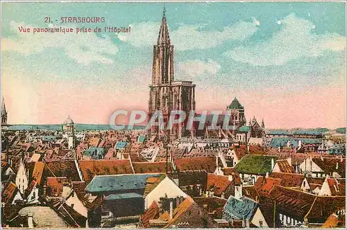 Cartes postales Strasbourg vue Panoramique prise de l'Hopital