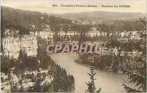 Cartes postales Bassins du Doubs Frontiere Franco Suisse