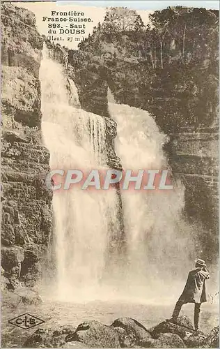 Ansichtskarte AK Saut du Doubs (Haut 27m) Frontiere Franco Suisse