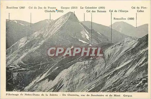 Cartes postales Pelerinage de Notre Dame de la Salette Chamoux vue du Sanctuaire et du Mont Gargas