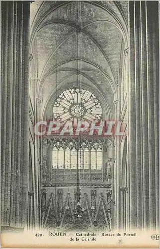 Ansichtskarte AK Rouen Cathedrale Rosace du Portail de la Calende