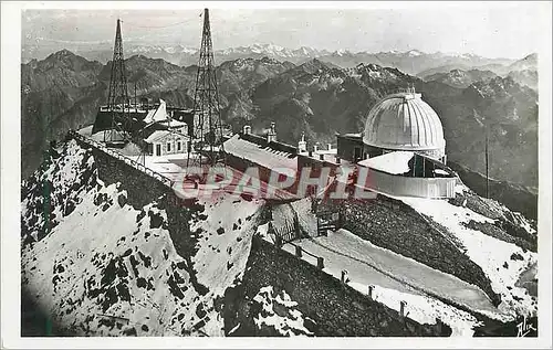 Moderne Karte Pic du Midi de Bigorre l'Observatoire la Chaine des Pyrenees