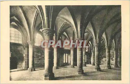 Cartes postales Abbaye du Mont Saint Michel la Salle des Chevaliers