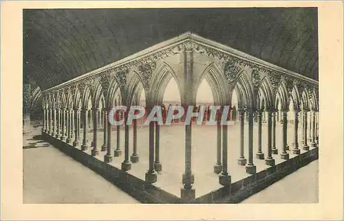 Cartes postales Abbaye du Mont Saint Michel Cloitre