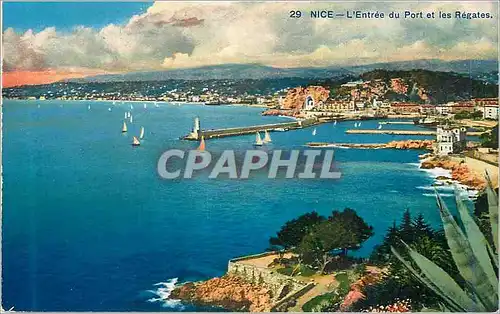 Cartes postales Nice l'Entree du Port et les Regates la Cote d'Azur