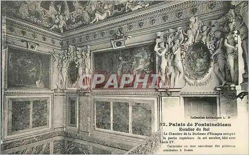 Ansichtskarte AK Palais de Fontainebleau Escalier du Roi La chambre de la duchesse d'Etampes